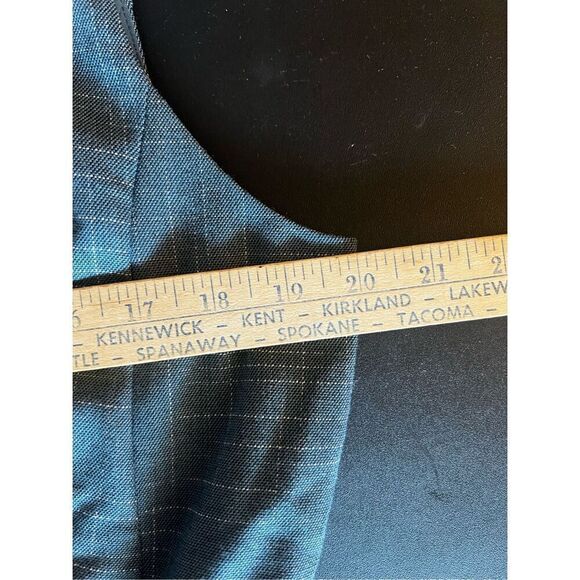 Ann Taylor Sleeveless Peplum Blouse Top Size 12 Green Back Zip Belted Office - Picture 5 of 13